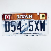 2018 United States Utah Greatest Snow On Earth Passenger License Plate D54 5XW - £14.78 GBP