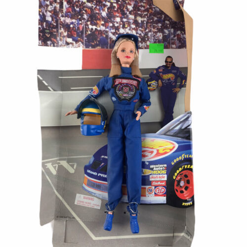 Primary image for 1998 Nascar 50th Anniversary Barbie Doll Mattel Blonde Collector Collectible
