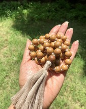 11 mm round 30&quot;+ Indian Origin Wood 54+1 Guru Bead Japa Mala, Jaap Rosar... - $222.77 MXN