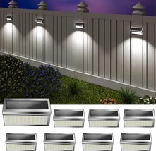 Solar Outdoor Deck Lights: 30LED 8Pack Solar Fence Post Porch Outdoor Lights - £26.77 GBP