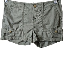 Green Khaki Short Shorts Size 0  - £19.39 GBP