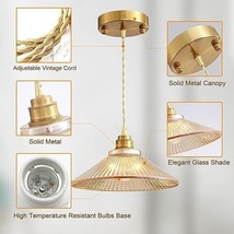 Gold Pendant Light Fixture, Modern Hanging Lamp  - $56.99