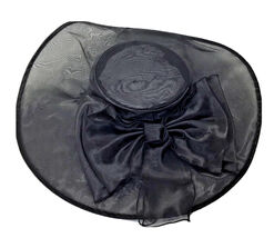 Josette Women&#39;s Kentucky Derby Organza Wide Brim Hat Black Size One Size - $44.32 CAD