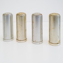 Salt &amp; Pepper Shaker Set Art Deco Kensington Aluminum set of 4 - £51.30 GBP