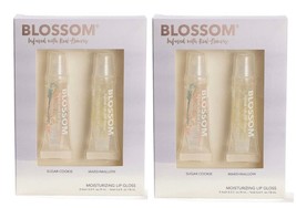 2X Blossom Moisturizing Lip Gloss Infused Real Flowers Sugar Cookie Mars... - £7.88 GBP