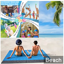 Giant Beach Mat Blue Color, 6.0&#39; x 6.5&#39; Plus Reusable Wild Water Balloons, 6 PCS - £35.40 GBP