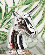 Electroplated Silver Sacred Unicorn Head Money Coin Bank Figurine Kids Adults - £19.17 GBP