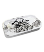 Smizzle Medium Rolling Tray - Captain Skull (White/Gold). 10.75 x 6.25 - $11.30 CAD