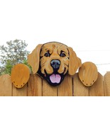 Custom Golden Retriever Dog Peeker Yard Art Garden Dog Park Kennel - £131.72 GBP