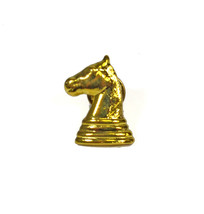 Gold Knight Chess Pin Solid Pin With Clasp Backing - £9.11 GBP