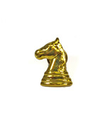 Gold Knight Chess Pin Solid Pin With Clasp Backing - £8.95 GBP