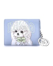 Ganni Women&#39;s Blue Poodle Bou Card Holder With Flap Size One Size - $141.57