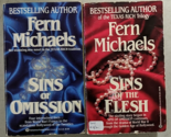Fern Michaels Lot Sins of the Flesh Sins of Omission x2 - £3.88 GBP
