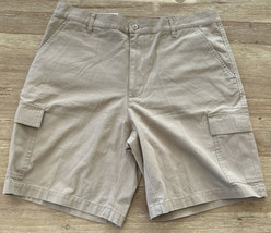 Vintage Men&#39;s 2002 Y2K Dockers Canvas Cargo Shorts Khaki Cotton Size 36 NEW - £29.88 GBP