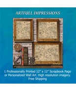 Nautical - Vintage Map &quot;Old World Voyage” Personalize Wall Art or Scrapb... - €19,01 EUR