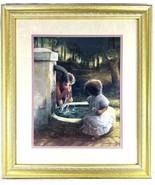 Sue Etem “The Fountain Head” Framed Vintage Lithograph 26x30” - $162.75 CAD