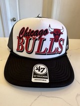 Chicago Bulls ‘47 Brand Mesh Trucker Snapback Hat Cap New - £19.47 GBP