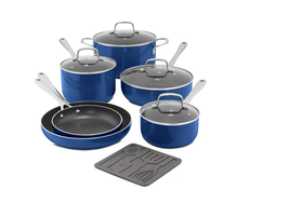 The Cellar Nonstick Aluminum 11-Pc. Cookware Set blue - $107.60