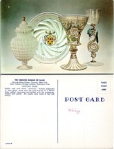 New York Corning Glass Center Museum of Glass Venetian Written On VTG Postcard - £7.40 GBP