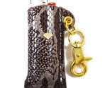 New in Giftbox Diamond Supply Co Brown Grey Snakeskin Lighter Sleeve Holder - $22.48