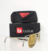 Brand New Authentic Bolle Sunglasses Evel 12541 IB Gold Polarized Frame - $79.19