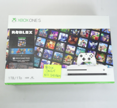 Box ONLY Microsoft Xbox One S ROBLOX Sleeve White RARE Packaging Empty Box - £18.52 GBP
