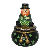 Fitz And Floyd Luck Of The Irish Lidded Trinket Box Leprechaun Figurine ... - $372.55 MXN