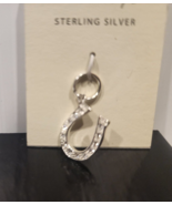 Horseshoe Charm Sterling Silver with rhinestones from Macy&#39;s - £11.81 GBP