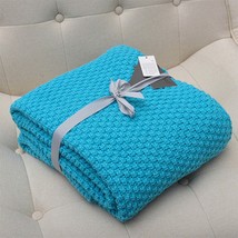 Soft Sofa Slip Cover Decorative Knitted Blanket, Cozy Fringed Knitted Blanket(50 - £12.81 GBP