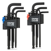 Capri Tools Hex Key Allen Wrench Set, Long Arm Ballpoint End, Metric &amp; SAE - $54.99