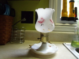 Boudoir Rose Milk Glass Lamp - £39.96 GBP