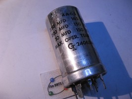 Electrolytic Capacitor 4A65 3 section 250,250,30uF 165,150,150VDC GI 240... - $9.49