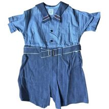Rare Vtg 1940s Deadstock Boys Blue/Blue Set -Sz 3 American Pickers Find! - $49.50