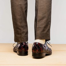 Marco Di Milano Genuine Pirarucu Exotic Lace-Up Olivieri Blackcherry image 13