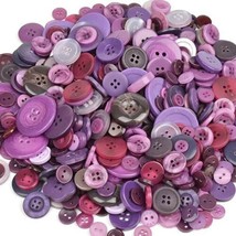 50 Resin Buttons Colorful Purples Jewelry Making Sewing Supplies Assorte... - $5.68