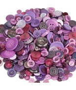 50 Resin Buttons Colorful Purples Jewelry Making Sewing Supplies Assorte... - £4.46 GBP