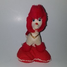 VTG Gunderful Creation Poodle Dog Heart Plush Valentine&#39;s Day Red Gift Japan - £47.00 GBP