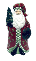 Santa Cookie Jar Cheryl &amp; Co Christmas Unique Holiday Decor High Ceramic... - £22.86 GBP