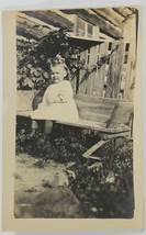 Rppc Most Adorable Little Girl on Buckboard Seat in Garden c1908 Postcard R7 - £7.15 GBP