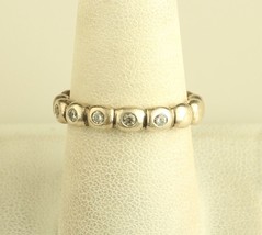 Vintage Sterling Silver Hope Cubic Zirconia Band  Pandora Ring - £35.03 GBP