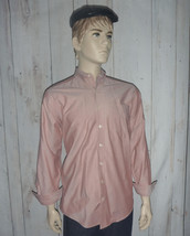 L.L. Bean Men&#39;s 15.5/36 Shirt Solid Pink L/S 100% Cotton Button Down Collar - £21.94 GBP