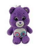 Care Bears Share Bear Plush 14&quot; Purple Lollipop Hearts Stuffed Animal Toy - $9.08