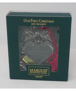 Marquis by Waterford Crystal Our First Christmas 2000 Heart Ornament - $15.99