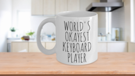 Keyboard Player Mug Worlds Okayest Funny Christmas Coffee Cup Birthday Gift - £15.14 GBP