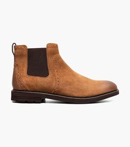 Nunn Bush Otis II Plain Toe Chelsea Boot Suede Tan 85091-240 image 3