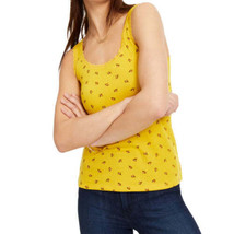 Ultra Flirt Juniors Printed Lace Trimmed Pointelle Tank Top, Small, Golden Spice - £18.87 GBP