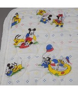 Vtg Dundee Disney Babies Mickey Minnie Pluto Quilted Crib Blanket Comforter - €33,48 EUR