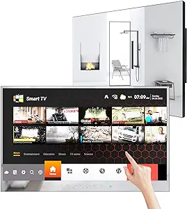 27Inch Smart Mirror Bathroom Tv 1080P Full Screen Touch Panel Ip66 Water... - $1,462.99