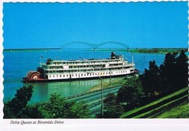 Postcard Delta Queen At Riverside Drive Memphis Tennessee - £2.76 GBP