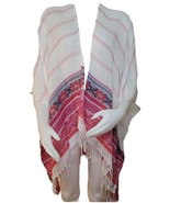 Eddie Bauer Ruana Wrap Swim Cover Up Poncho Boho Womens Pink Aztec Beach... - $9.58